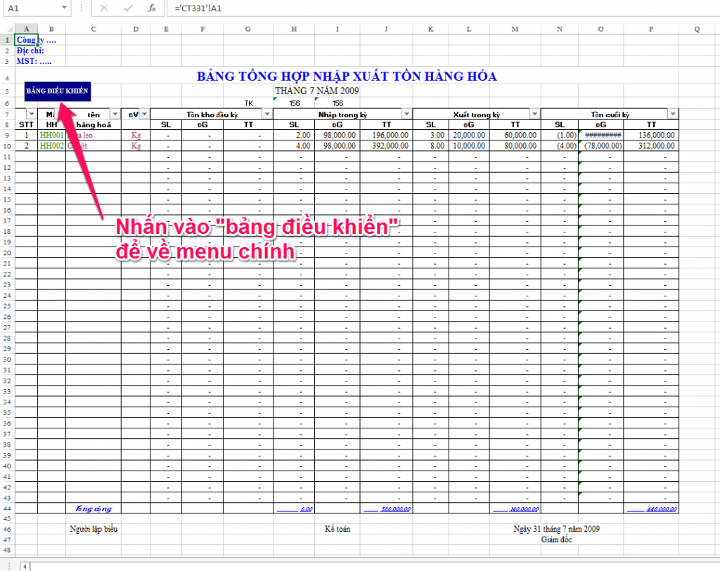 Phần Mềm Excel Theo Dõi Hàng Tồn Kho Và Công Nợ 2025