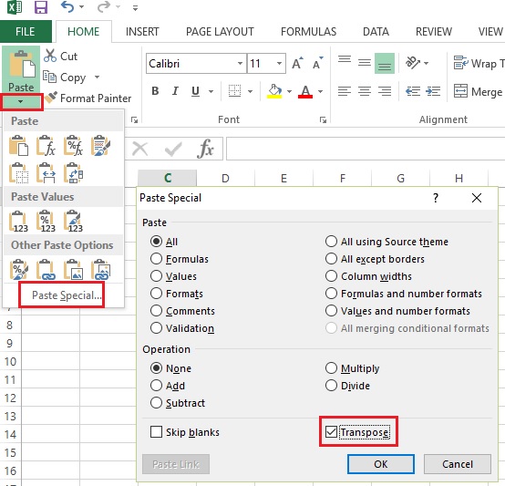 Chuyển dòng thành cột hoặc ngược lại - thao tác Excel cơ bản Chuyển dòng thành cột hoặc ngược lại - thao tác Excel cơ bản
