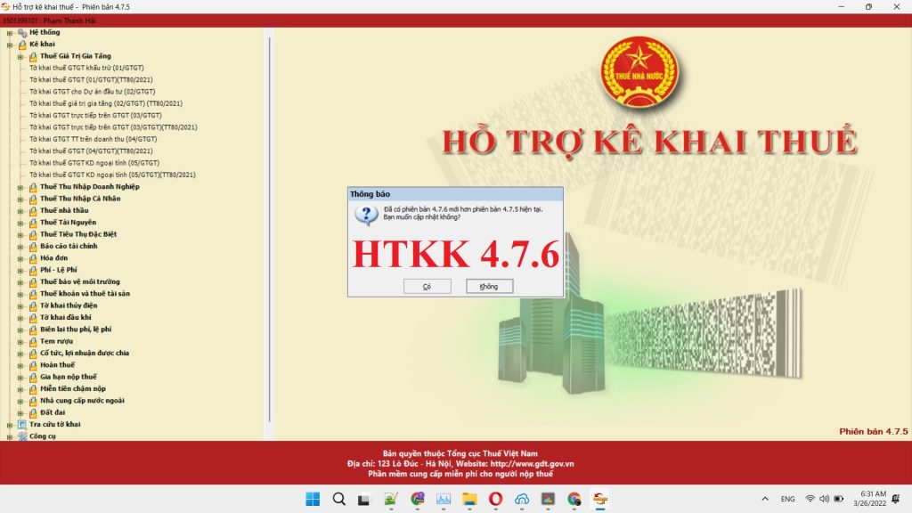 HTKK 4.7.6 mới nhất 26/03/2022