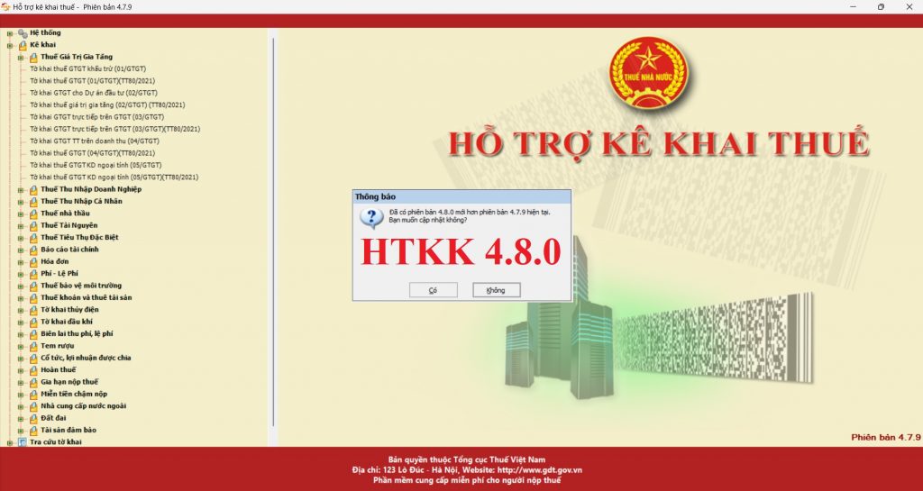 Download phần mềm HTKK 4.7.9 mới nhất 09/04/2022