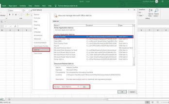 Kích hoạt công cụ Data analysis