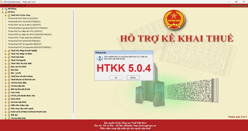 Download HTKK 5.0.4 ngày 15/4/2023